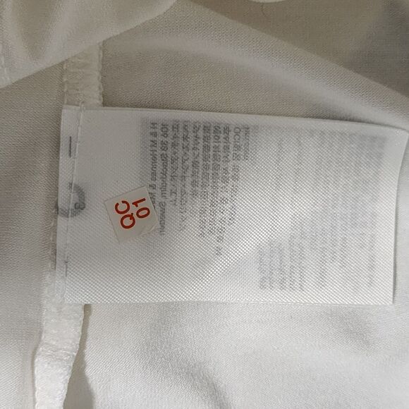 H&M Womens Yoke Lace Ruffle Top Ivory Jersey Short Sleeve Crew Neck Size S - Picture 11 of 11